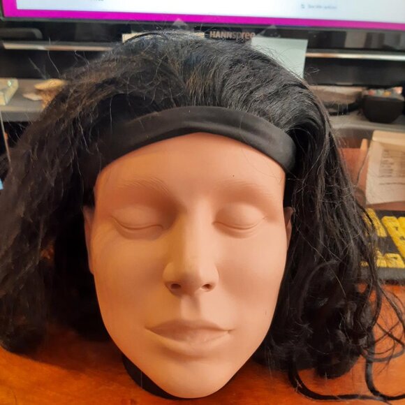 NEW ! Long Hair 20 inch Curly Wig Black main image 6